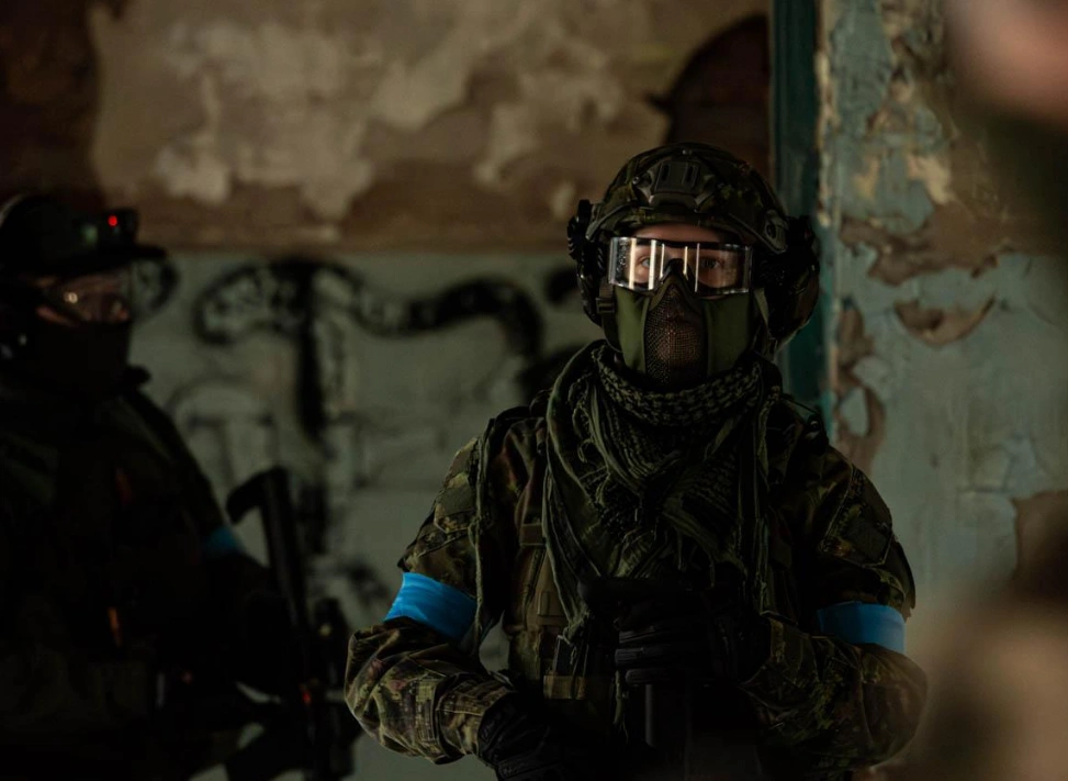 Airsoft players in the forest at Suurpea
